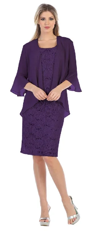 Price Cut sleek midi dressShort Formal Mother of the Bride Evening Dress with Jacket Sale