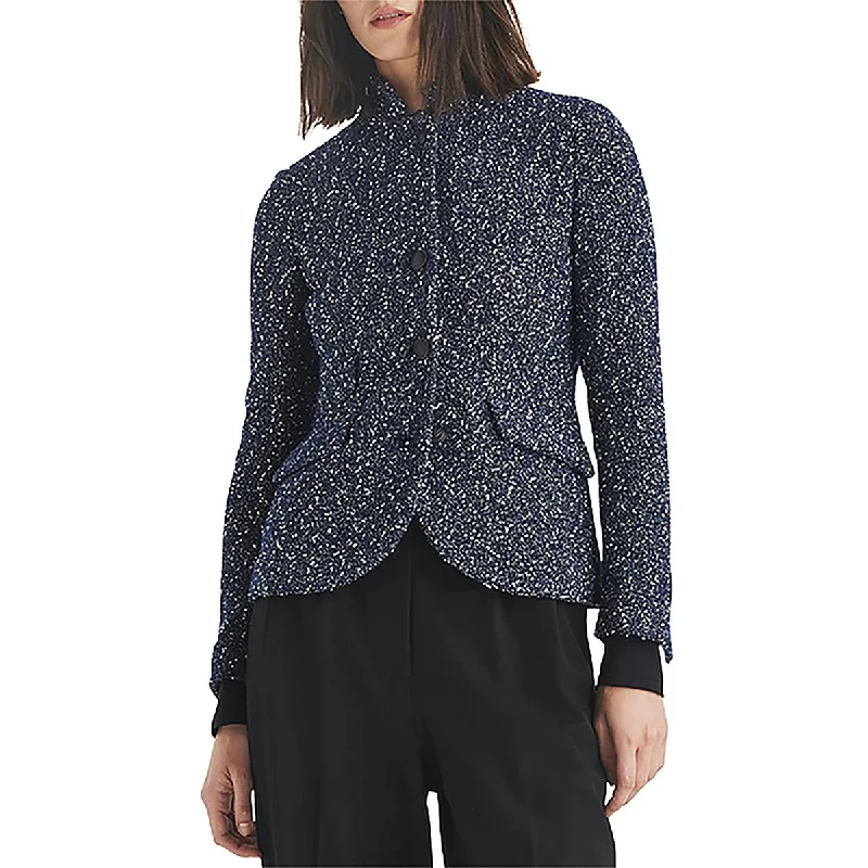 Super Bargain oversized puffer coatSlade Womens Wool Blend Tweed Collarless Blazer