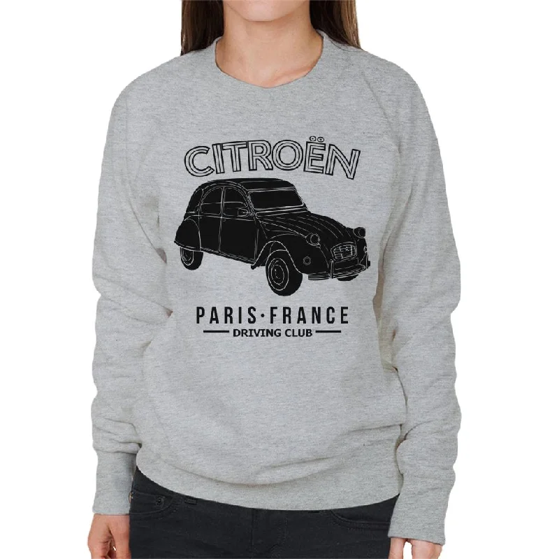 Special Savings trendy gym wear hoodieCitroën Driving Club Black 2CV Paris France Women's Sweatshirt Special Savings trendy gym wear hoodieCitroën Driving Club Black 2CV Paris France Women's Sweatshirt