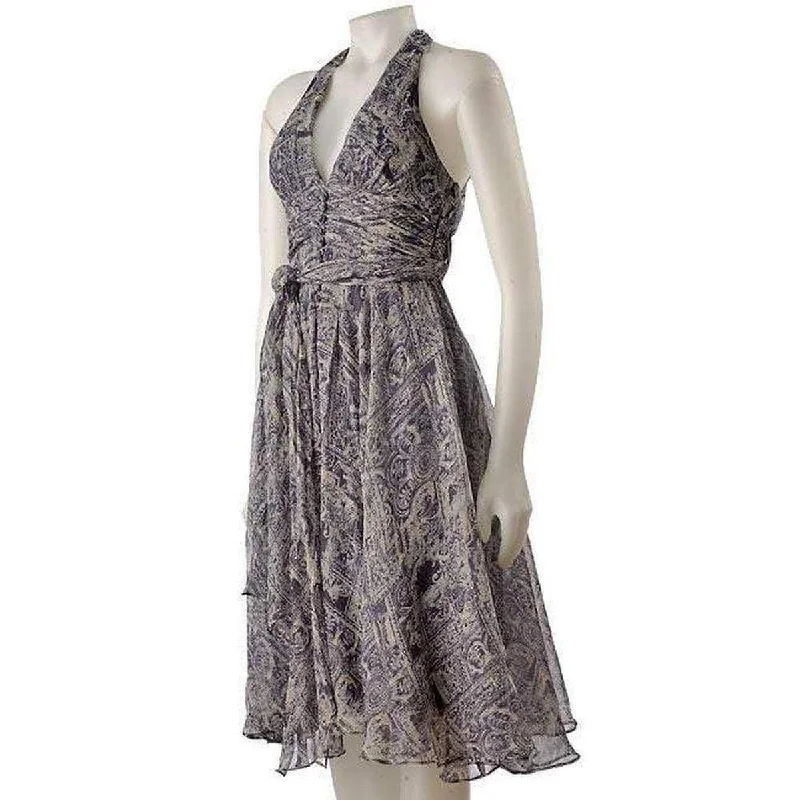 Take Advantage playful dressVictorian Floral Halter Silk Dress