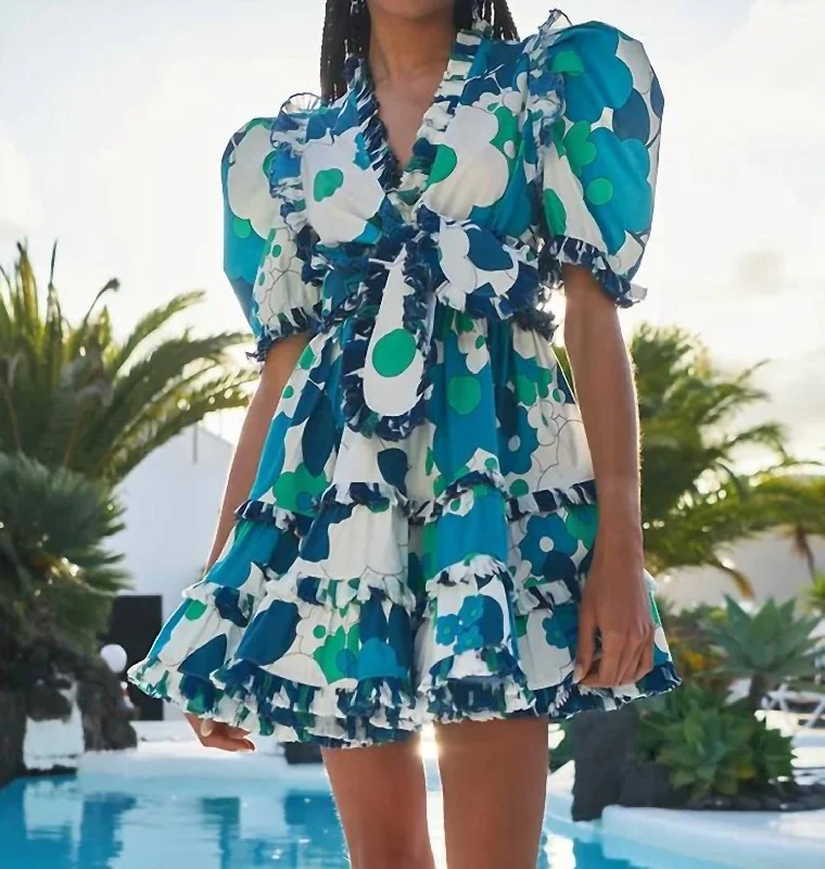 Low Prices off-shoulder dressObsidiana Dress In Blue/green