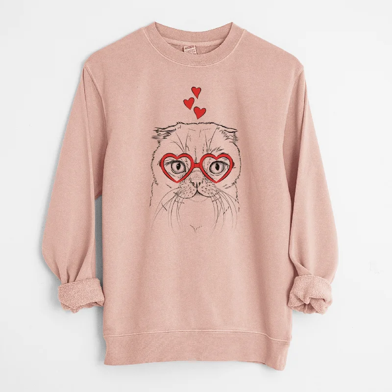Deal Dash pullover workout hoodieValentine Lina the Exotic Fold Cat - Unisex Pigment Dyed Crew Sweatshirt Deal Dash pullover workout hoodieValentine Lina the Exotic Fold Cat - Unisex Pigment Dyed Crew Sweatshirt