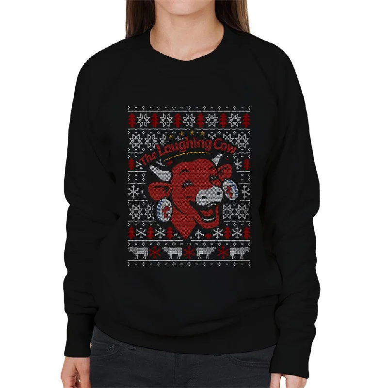 YEAR-End Clearance stylish performance hoodieThe Laughing Cow Christmas Contemporary Logo Women's Sweatshirt YEAR-End Clearance stylish performance hoodieThe Laughing Cow Christmas Contemporary Logo Women's Sweatshirt
