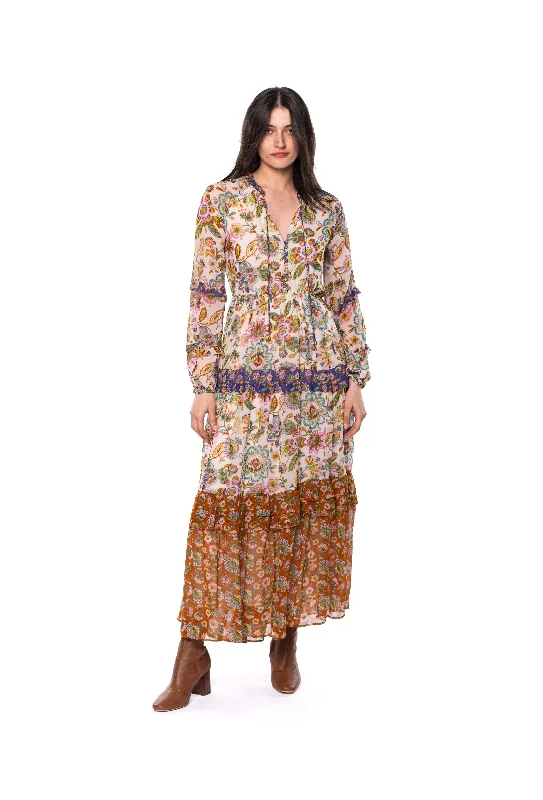 Sale Event pleated dressFLORAL MAXI DRESS