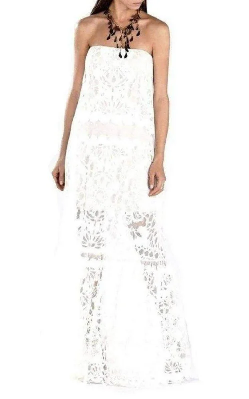 Limited Edition layered dressStrapless Bottom Ruffle Cotton Gown