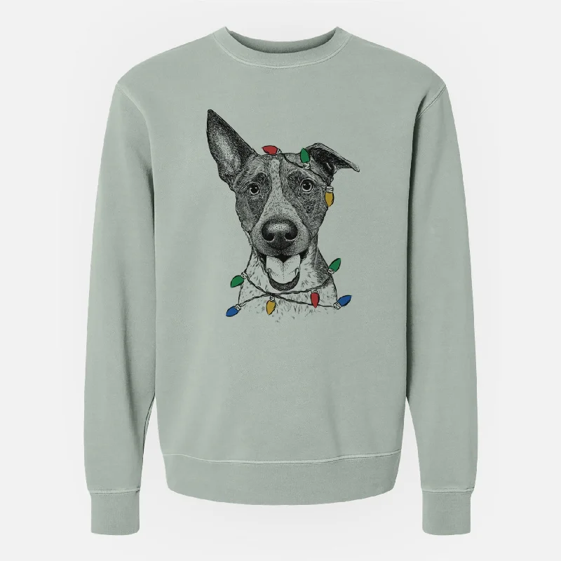 Price Slash premium gym hoodieChristmas Lights Amigo the Heeler Mix - Unisex Pigment Dyed Crew Sweatshirt Price Slash premium gym hoodieChristmas Lights Amigo the Heeler Mix - Unisex Pigment Dyed Crew Sweatshirt