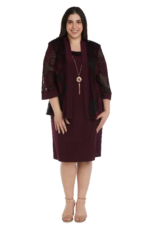 Clearance Sale trendy wrap dressR&M Richards 7999W Plus Size Short Jacket Dress