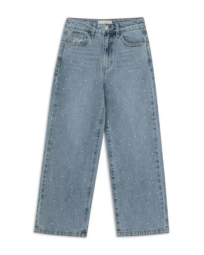 Hurry In party dressEmbellished Wide Leg Jeans