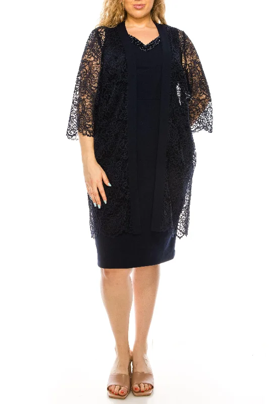 Price Fest tiered dressMaya Brooke Short Long Sleeve Jacket Lace Dress 29258
