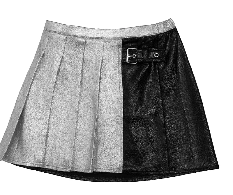 Today's Special pleated dressSilver School Girl Skirt