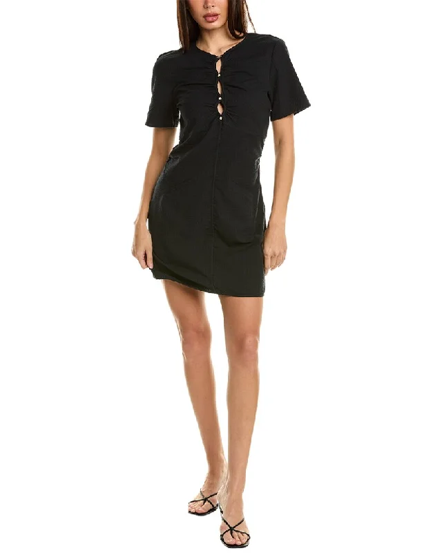 Massive Deals t-shirt dressba&sh Seersucker Mini Dress