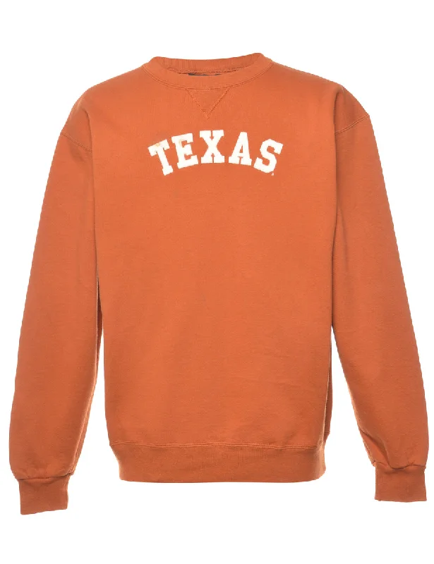 Texas Orange Printed Sweatshirt - M