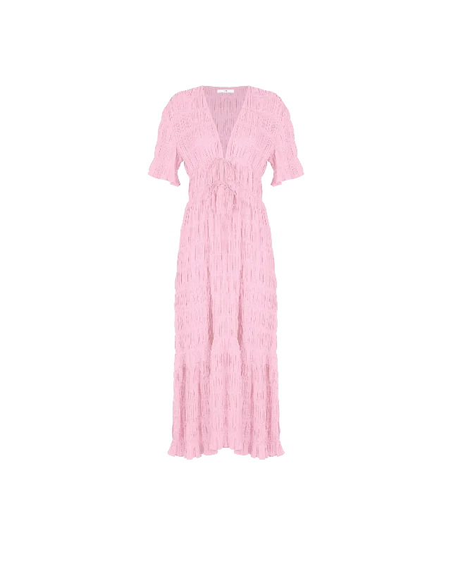 Loyalty Reward MIRELLA V-NECK DRESS PALE PINK