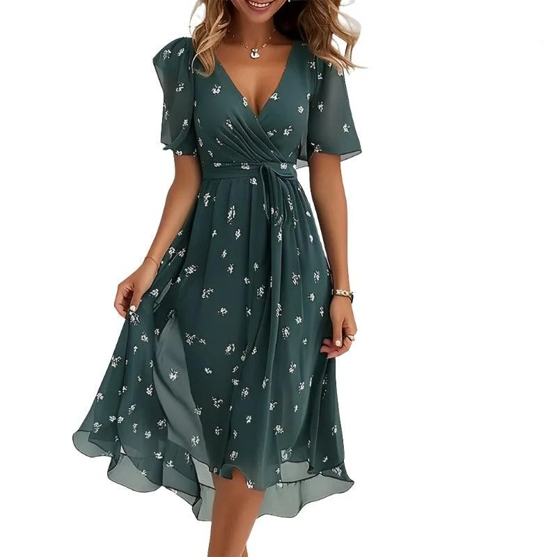 Summer Elegant V-neck Dresses