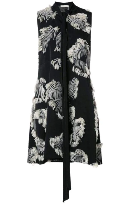 Fantastic Offers party-ready dressPalm Jacquard Dress