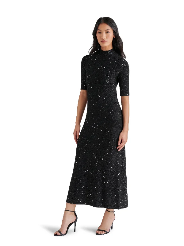 Savings Event satin midi dressKNIT MOCK MIDI DRESS