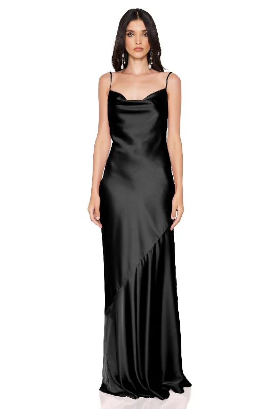 Nookie Entice Drape Gown - Black