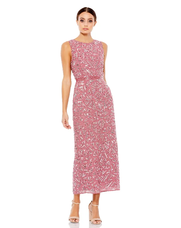Huge Discounts elegant maxi dressGeometric Patterned Sequin Midi Dress