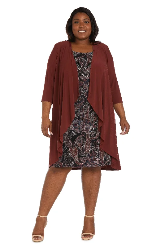 Closeout chic wrap dressR&M Richards 9207W Plus Size Short Jacket Dress