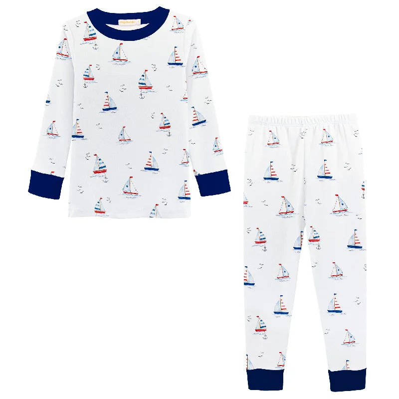 Deep Discounts puff sleeve dressSailing Boats Kid Set