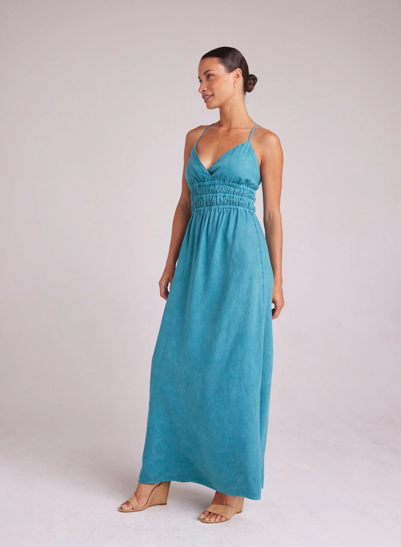 Sale Event ruched dressSMOCKED MAXI DRESS