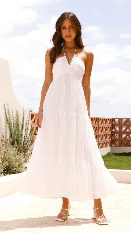Online Specials Taffeta Maxi Dress - White