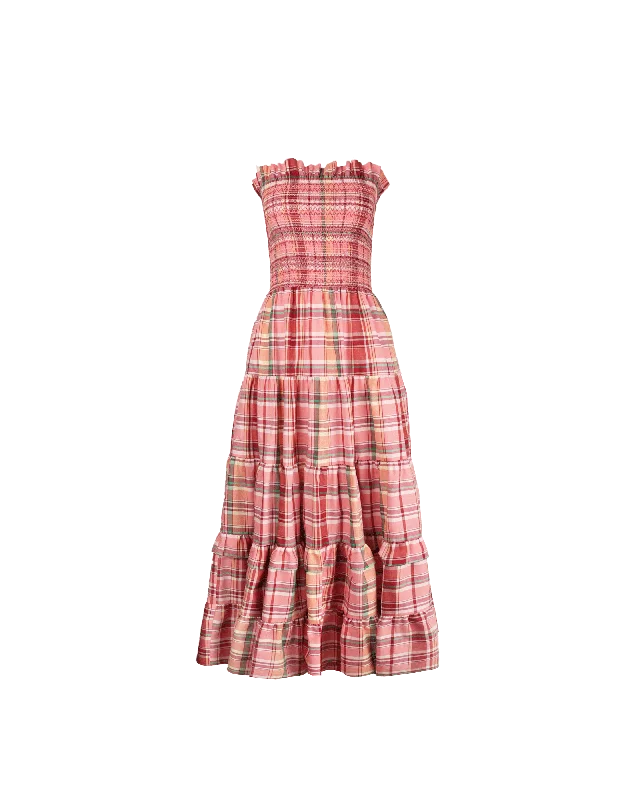 Savings Spectacular BIRD MAXI DRESS PEACHIE TARTAN