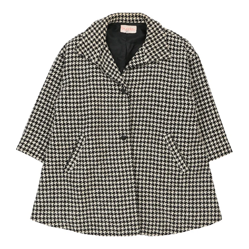 Special Price warm trench coatByblos Oversized Coat - 2XL Black & White Wool