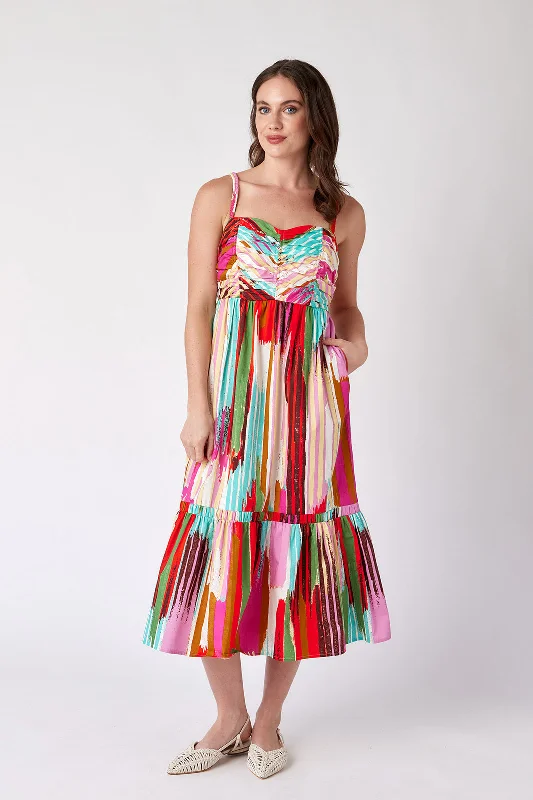 Online Only chic wrap dressVINTAGE IKAT MIDI DRESS