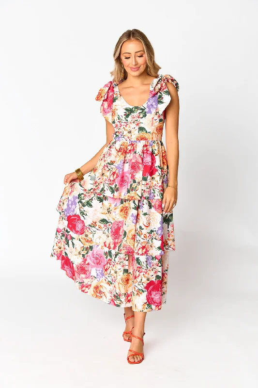 Value Deals floral wrap dressDrew Tiered Midi Dress - Love Story