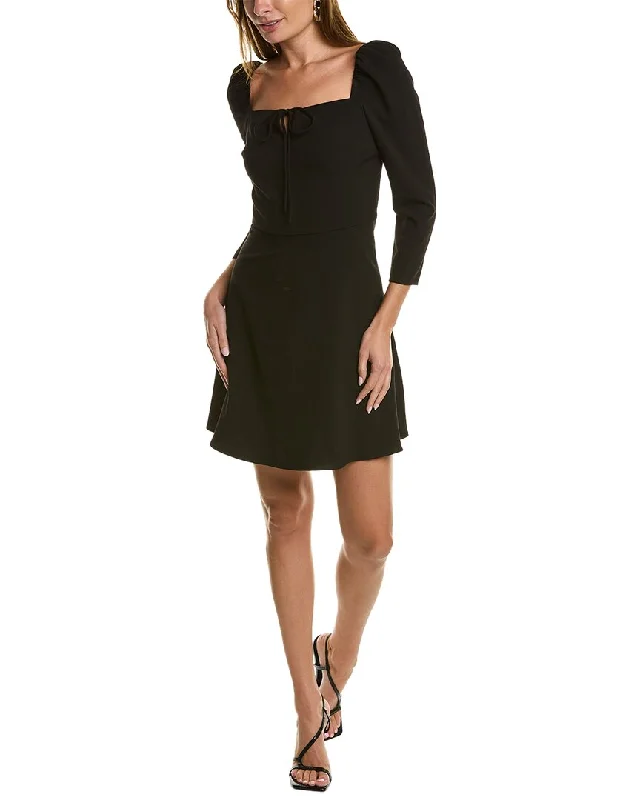 Fantastic Deals silk dressba&sh Tie Neck Mini Dress