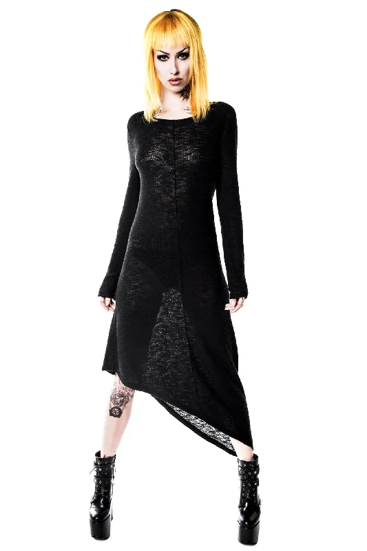Super Bargain Merciless Asymmetrical Knit Dress [B] - Resurrect