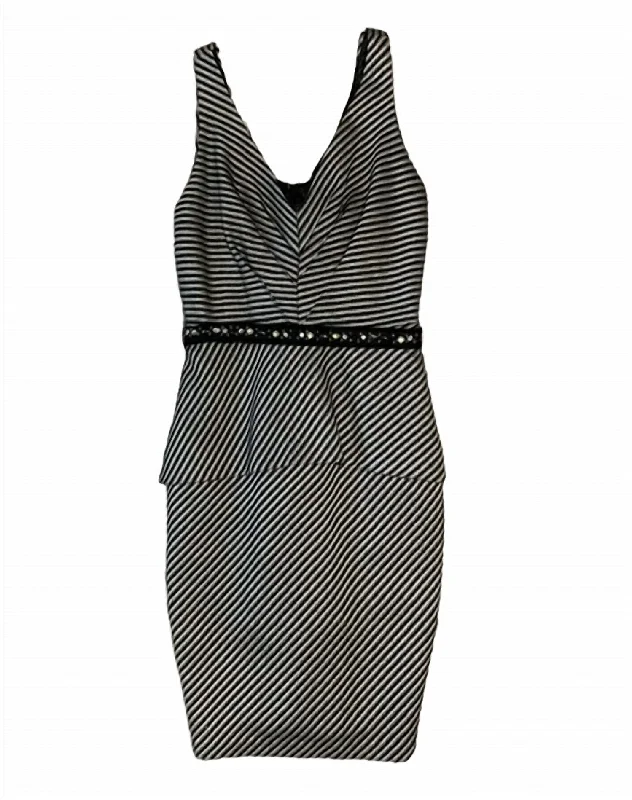 Limited Availability elegant shift dressSheena Charlest Dress In Black/silver