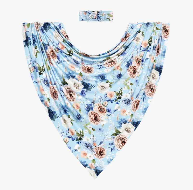 Savings Event satin dressFrostine Infant Swaddle and Headband