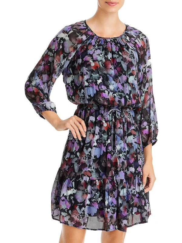 Special Promotion playful dressWomens Three-Quarter Sleeves Floral Evening Dress