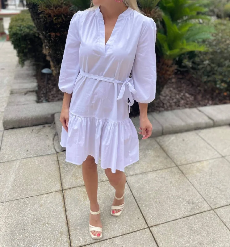 Poplin Shirtdress In White