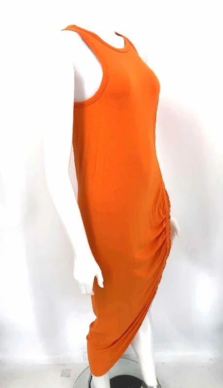 VERONICA BEARD Orange Ruched Side Sleeveless Size MEDIUM (M) Dress