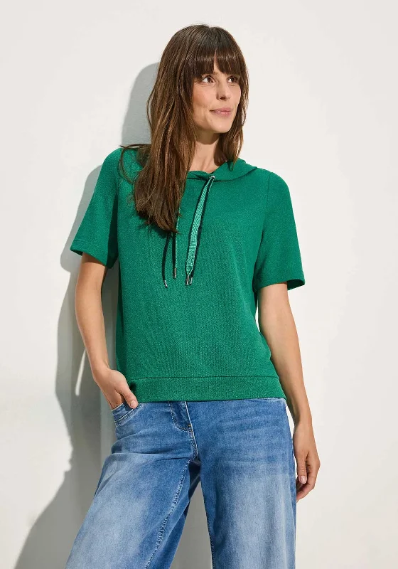 Big Savings minimalist hooded sweatshirtCecil Short Sleeve Knit Hoodie, Malachite Green Big Savings minimalist hooded sweatshirtCecil Short Sleeve Knit Hoodie, Malachite Green