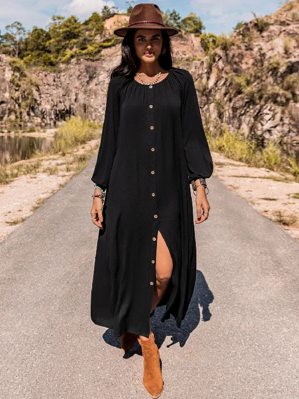 Get It Before It’s Gone stylish party dressLong Sleeve Round Neck Dress