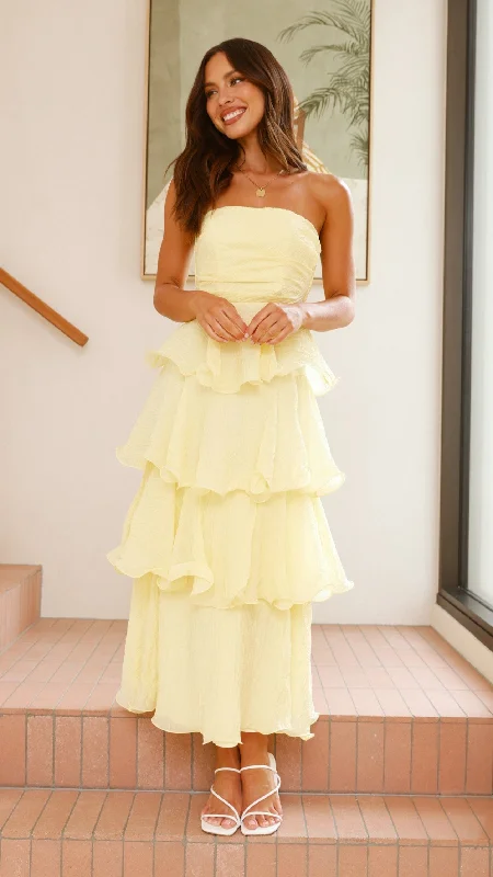 Price Blitz Lanica Maxi Dress - Yellow