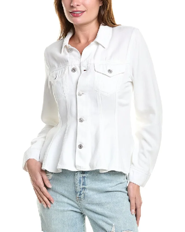 Big Discounts trendy puffer coat7 For All Mankind Flounce Trucker Jacket