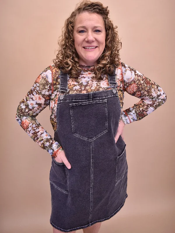 Fantastic Offers Little Bit More Denim Overall Mini Dress