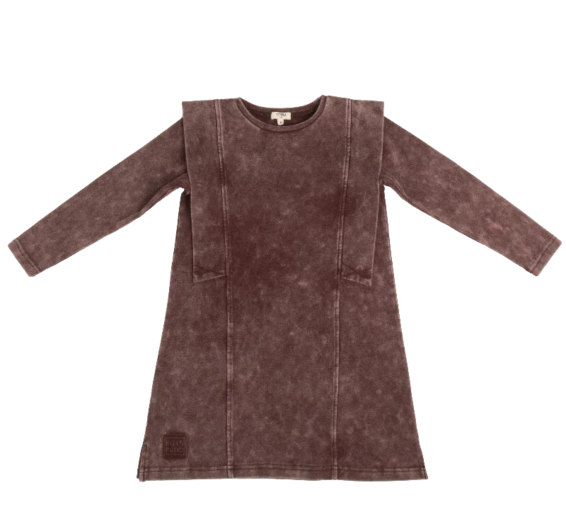 Acid wash burgundy dress by Crew Kids