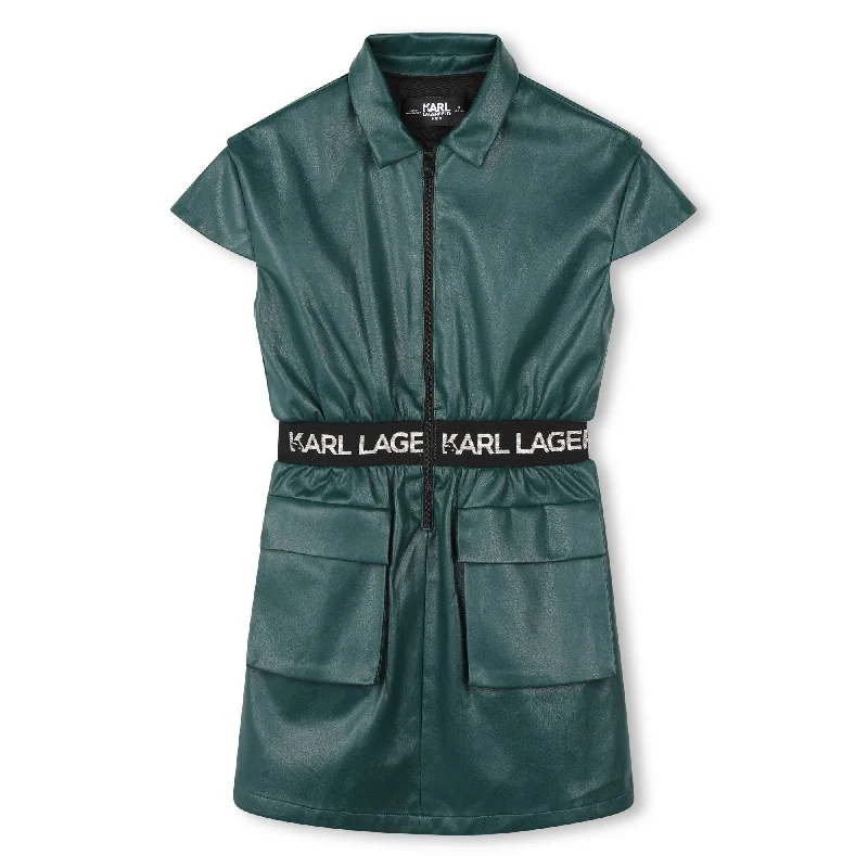 Rain forest leather dress by Karl Lagerfeld