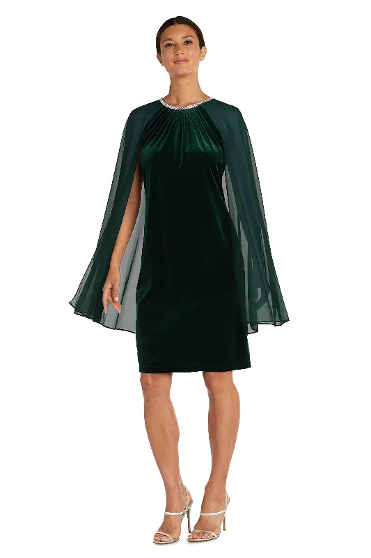 Final Sale vintage-inspired dressR&M Richards 2641P Short Petite Cape Cocktail Dress