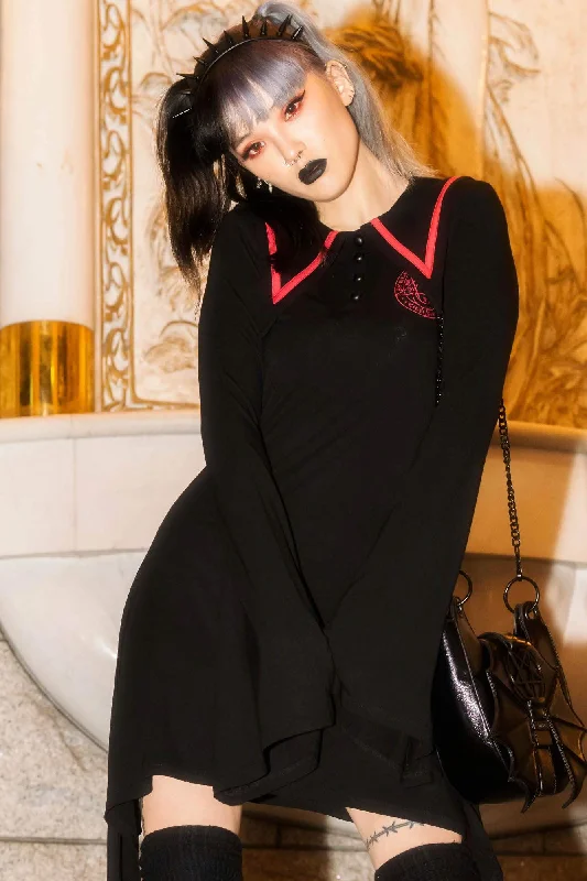 Quick Sale En-Crypted Collar Dress - Resurrect