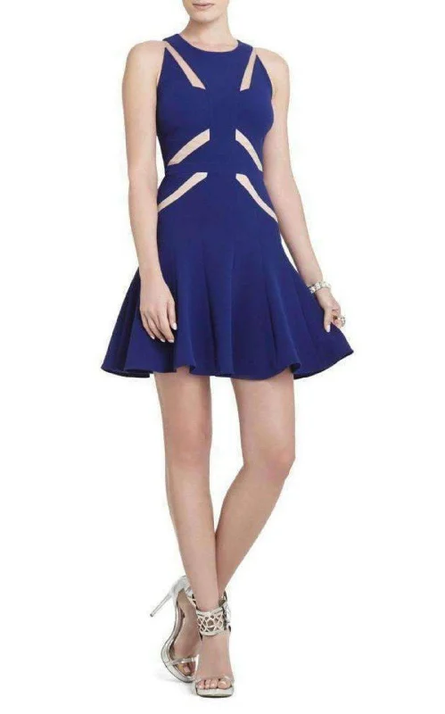 Mega Sale lace dressSolie Tulle Insert Cut Out Blue Dress