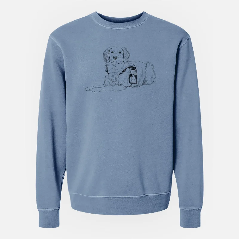 Great Deals cool workout sweatshirtDoodled Gus the Golden Retriever - Unisex Pigment Dyed Crew Sweatshirt Great Deals cool workout sweatshirtDoodled Gus the Golden Retriever - Unisex Pigment Dyed Crew Sweatshirt