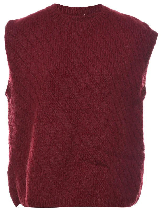 Can't Miss casual utility jacketMaroon Vest - L
