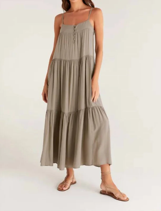 Waverly Maxi Dress In Smoke Sage